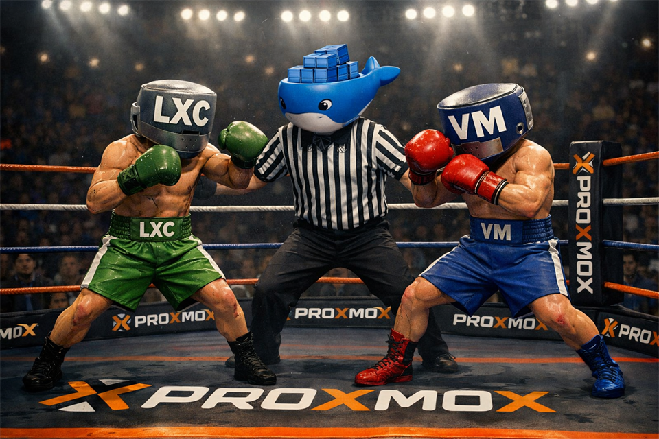 Сравнение LXC и VM в Proxmox